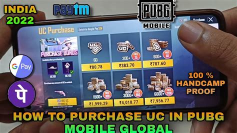 How to purchase UC in PUBG Mobile Global version: Step.